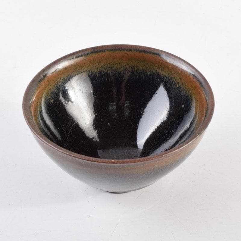 中国　南宋　建窯　兎毫盞　禾目天目茶碗　V　8955