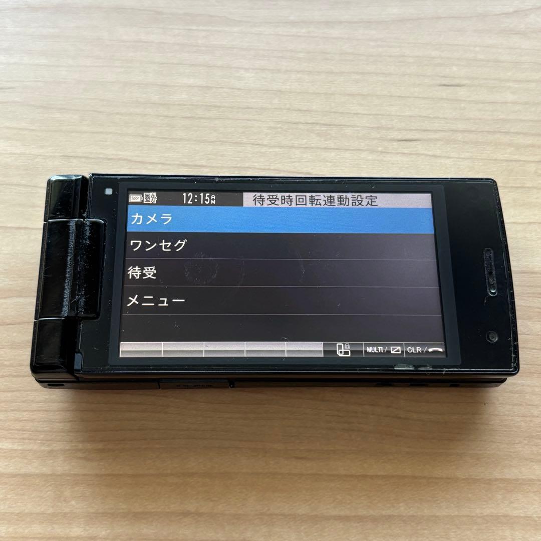 シャープ アクオス ドコモ SH-01C ブラック 携帯電話 パカパカ