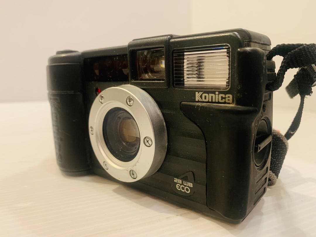 【動作品】フィルムカメラ Konica 現場監督 LENS 28 WB ECO
