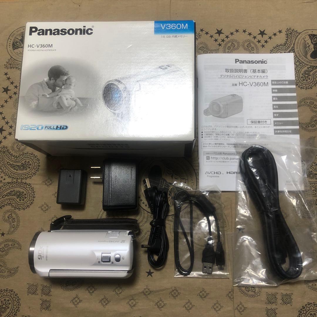 ほぼ新品 Panasonic HC-V360M ビデオカメラ 完品