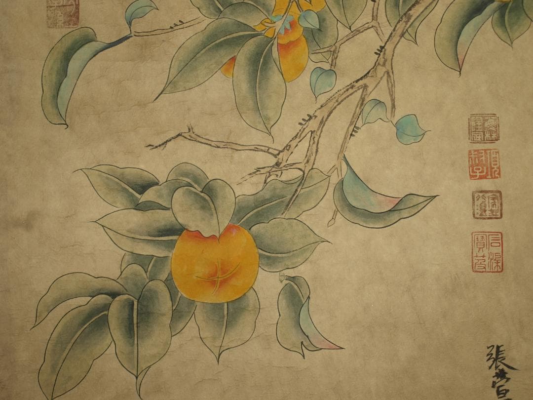 近代 肉筆保證 掛け軸　捲り中国古美術 古董品 BD328A12-1