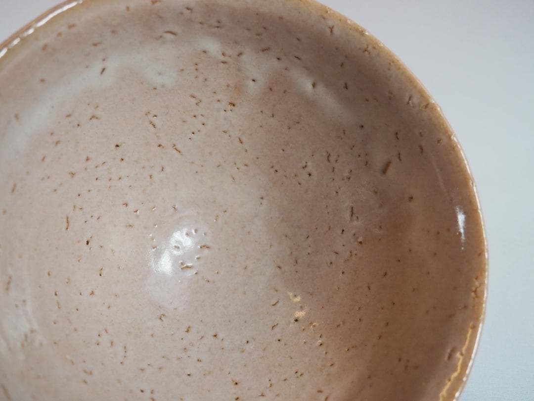 12代田原陶兵衛造『萩井戸写茶碗』 (共箱)