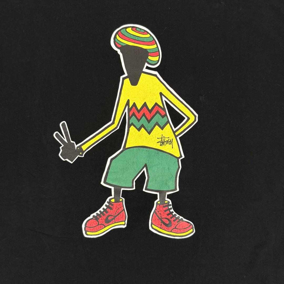 美品 old stussy 90s ビンテージ ラスタ シャドーマン Tシャツ