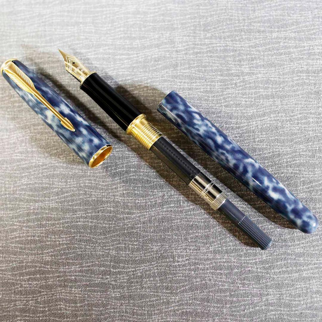 【美品 送料込み】パーカー 万年筆 ソネット インディゴ