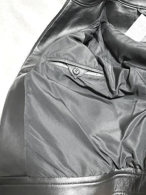 新品訳有 EMMETI JURI シングルライダースジャケット 50 ブラック