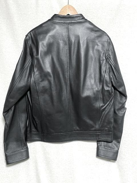 新品訳有 EMMETI JURI シングルライダースジャケット 50 ブラック