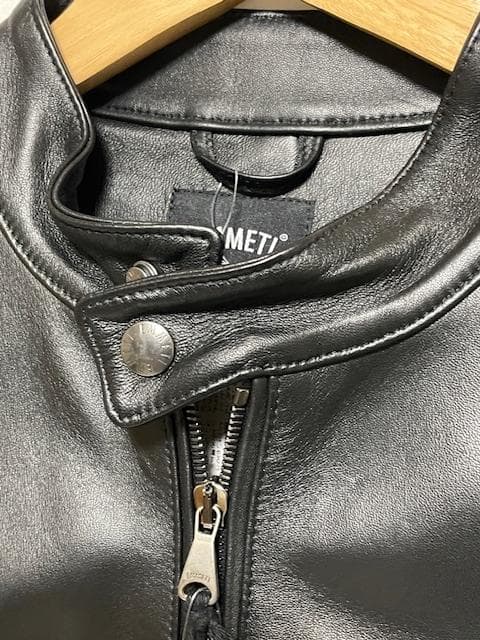 新品訳有 EMMETI JURI シングルライダースジャケット 50 ブラック