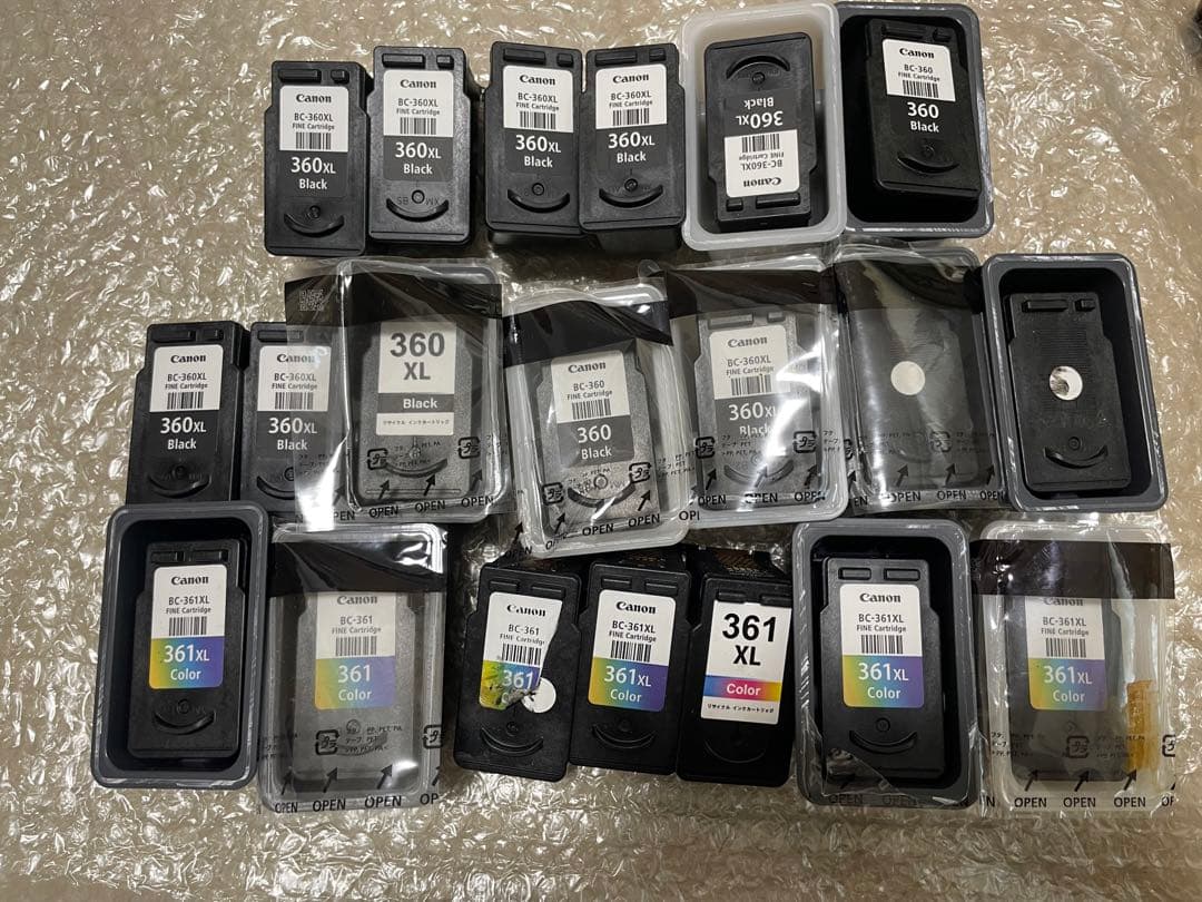「使用済み」Canon 360XL 361XL インクカー　38個