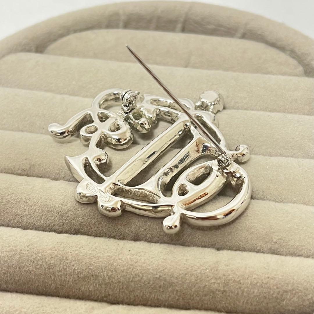 専用　ディオールDIOR 旧ロゴ　エンブレム　ブローチ　ラインストーン