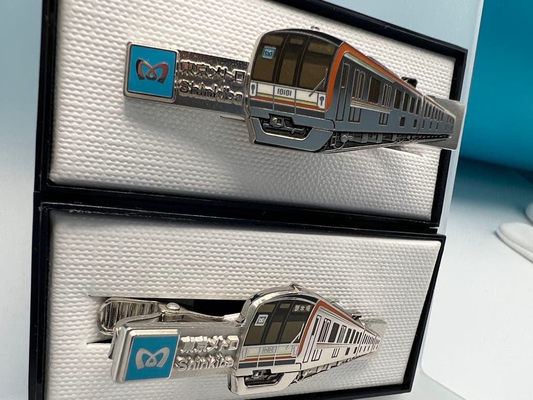 東京メトロ 木場駅開業20周年記念 ネクタイピン 男女セット