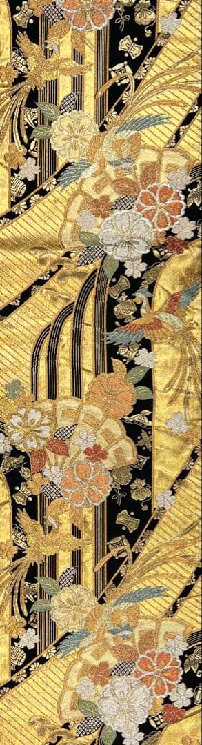 振り袖　フルセット　長襦袢付　金彩加工　刺繍入り　679