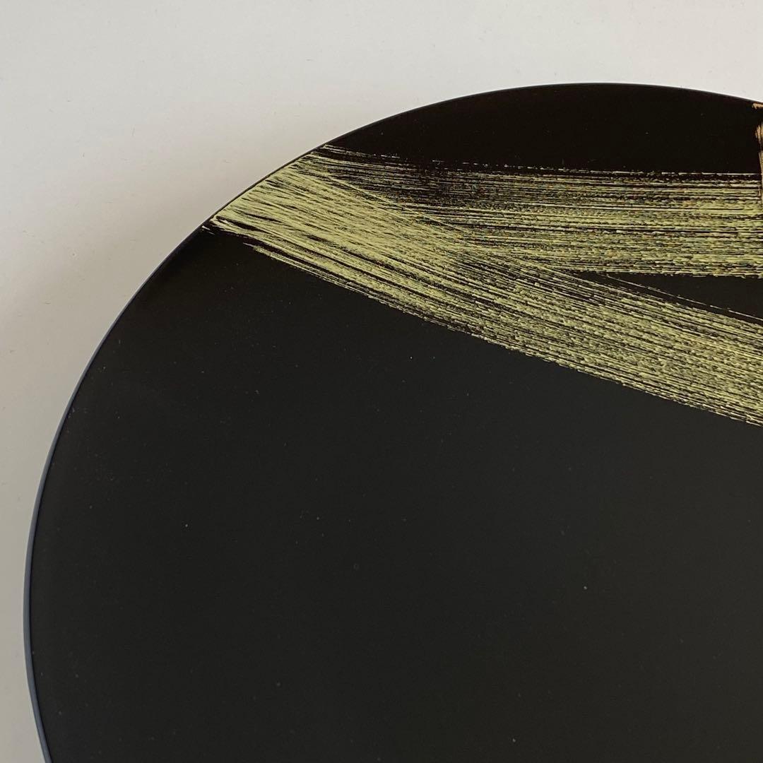 新品未使用品 山田平安堂 プレート大 2枚セット 海龍 飾皿 漆器