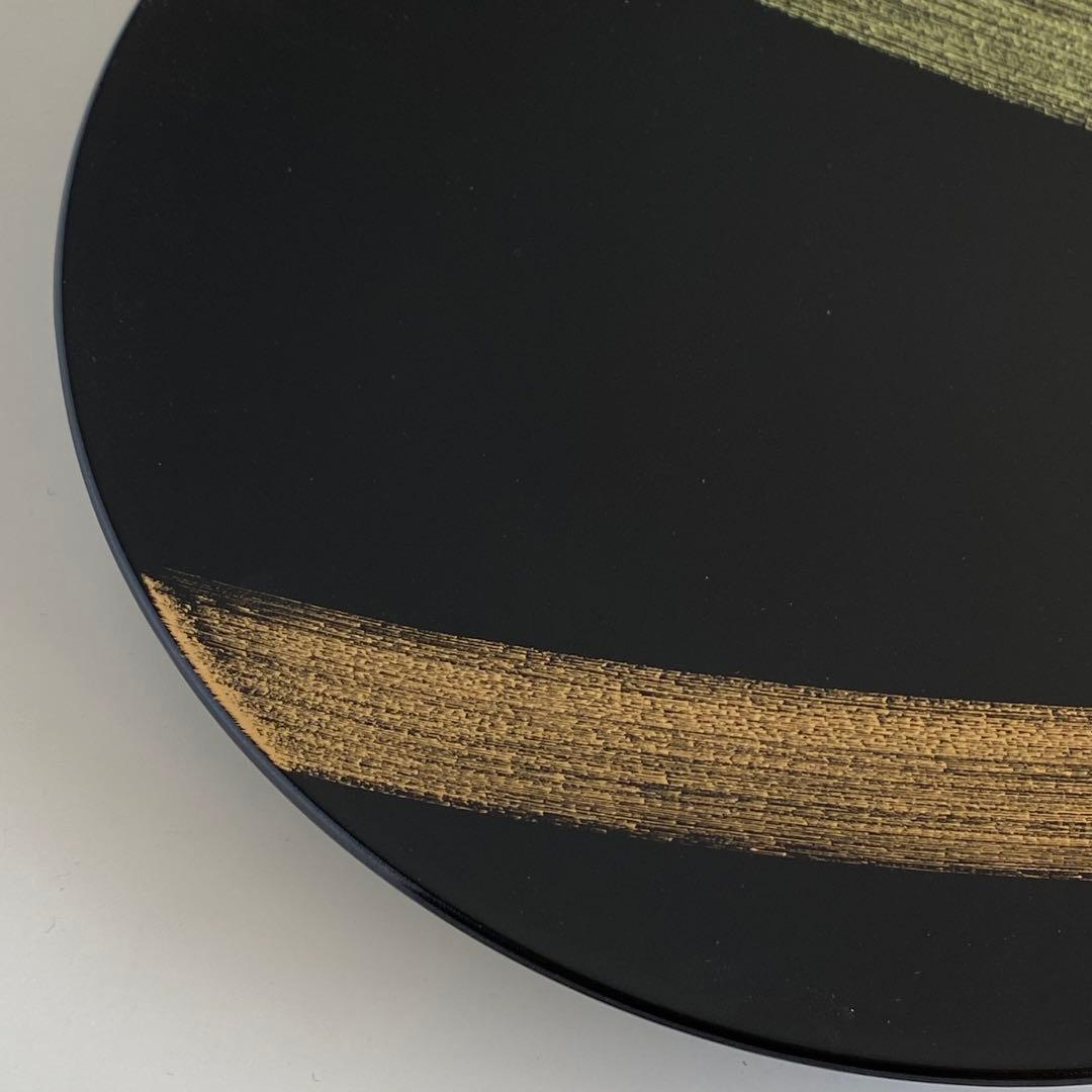 新品未使用品 山田平安堂 プレート大 2枚セット 海龍 飾皿 漆器