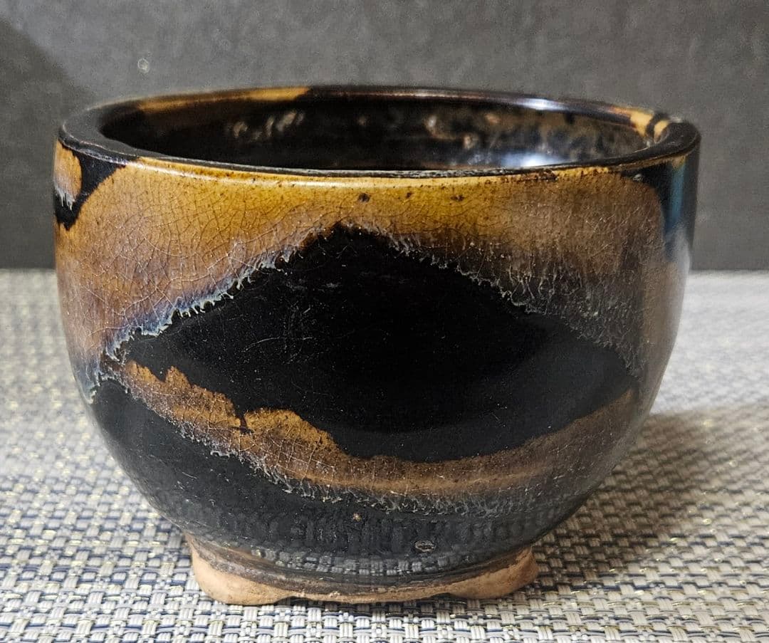 【名品❗】時代古作　中国古陶磁　南宋時代頃　吉州窯　玳玻天目　茶碗　香炉