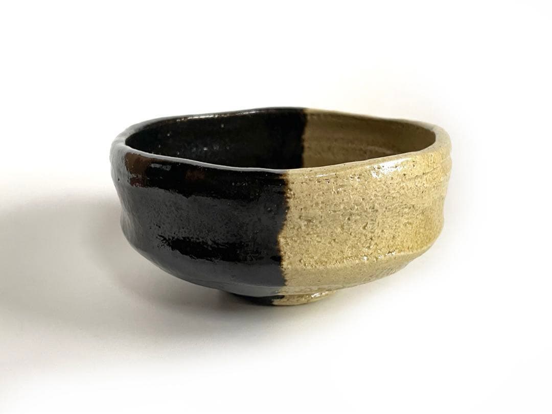 陶芸家　楽吉左衛門　楽了入？　掛分　茶碗　楽焼　箱書なし　茶道具