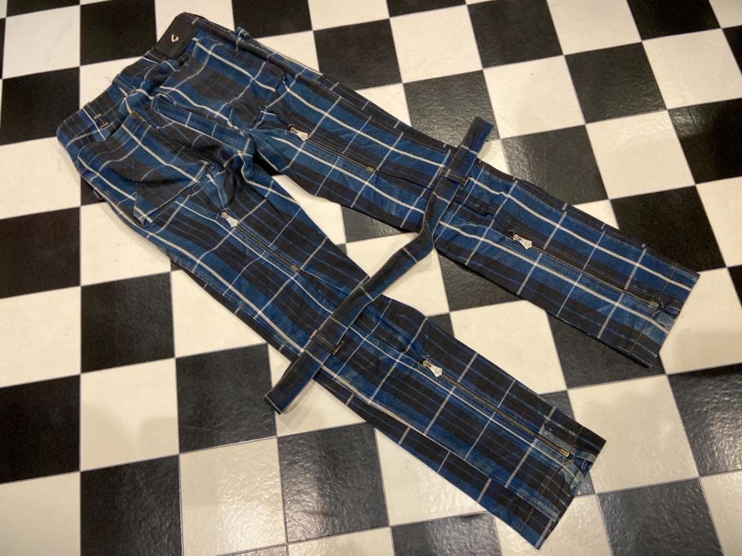 ◇ヴィヴィアンウエストウッド アングロマニア チェック ボンテージパンツ ブルー