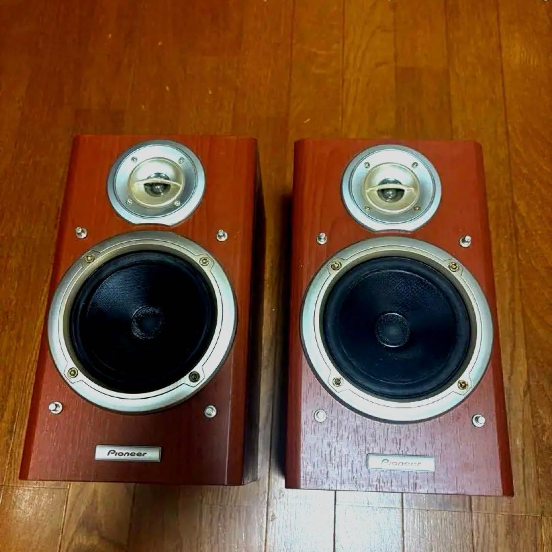 パイオニア Pioneer スピーカー 木目調 コンパクト