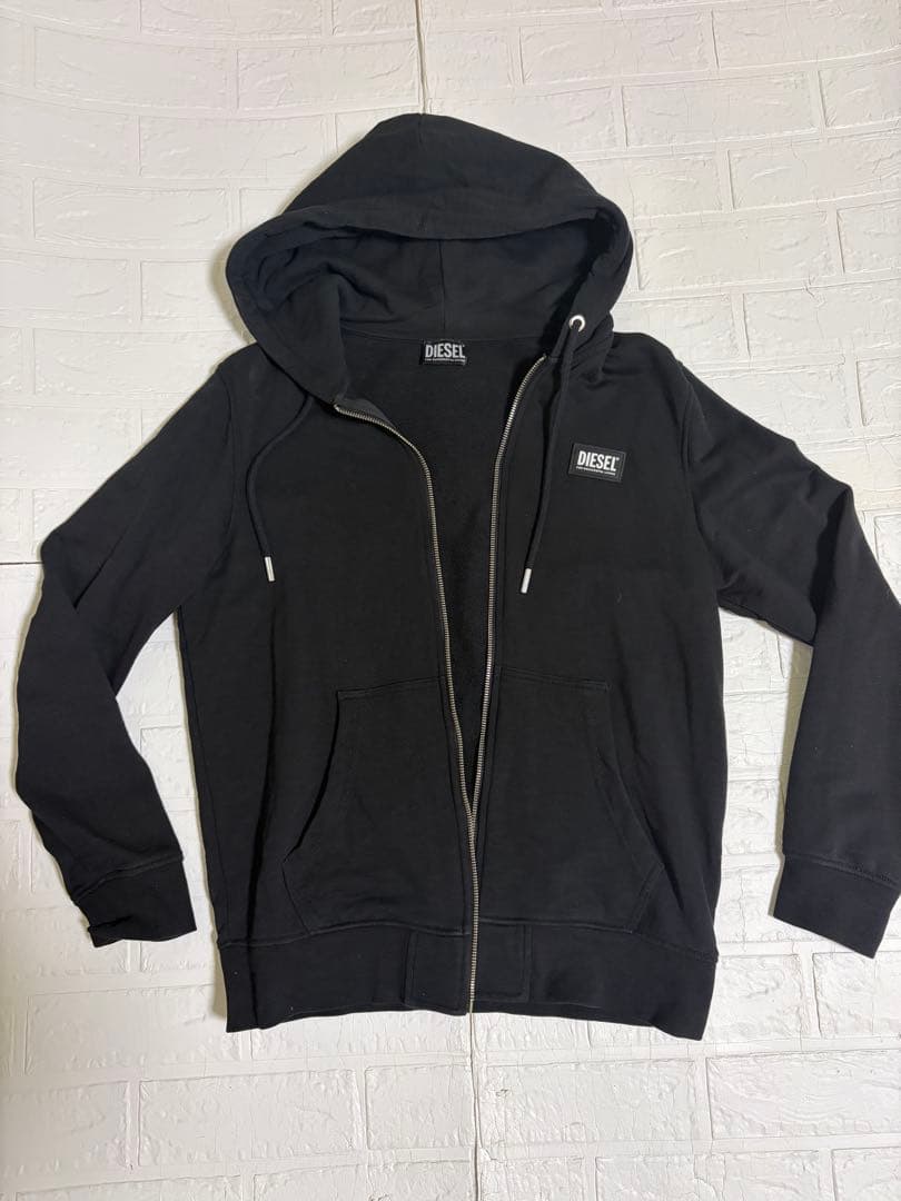DIESEL ディーゼル パーカー セットアップ 黒 フード付 メンズ