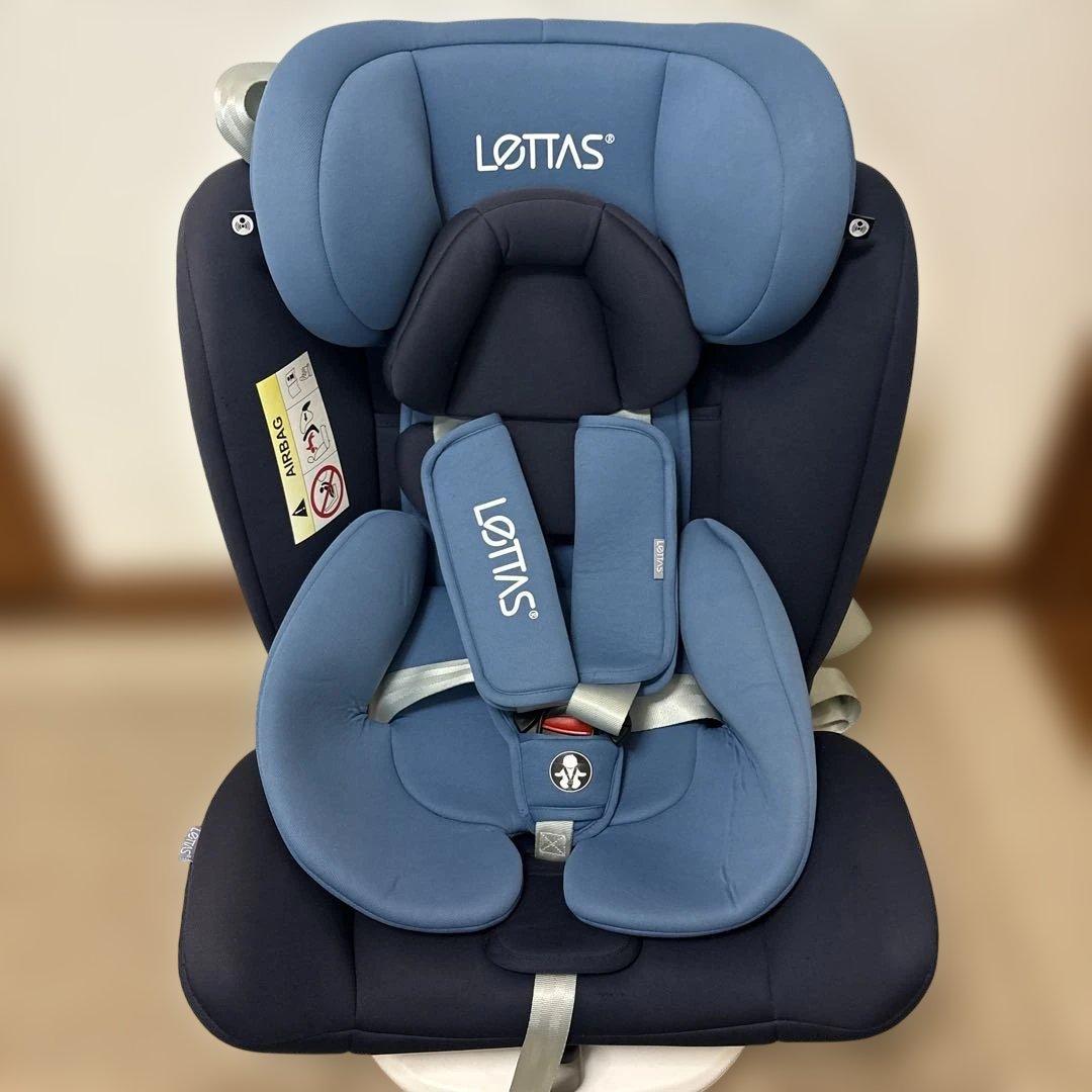 LETTAS(レッタス) チャイルドシート ブルー　ネイビー　回転式