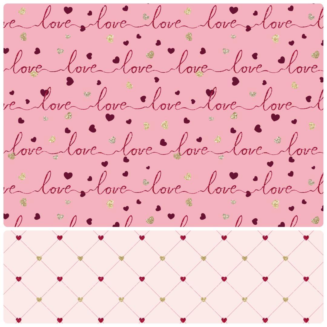 新作①ラブレター♡A4デザインペーパー　80枚♡バレンタイン　コラージュ　素材
