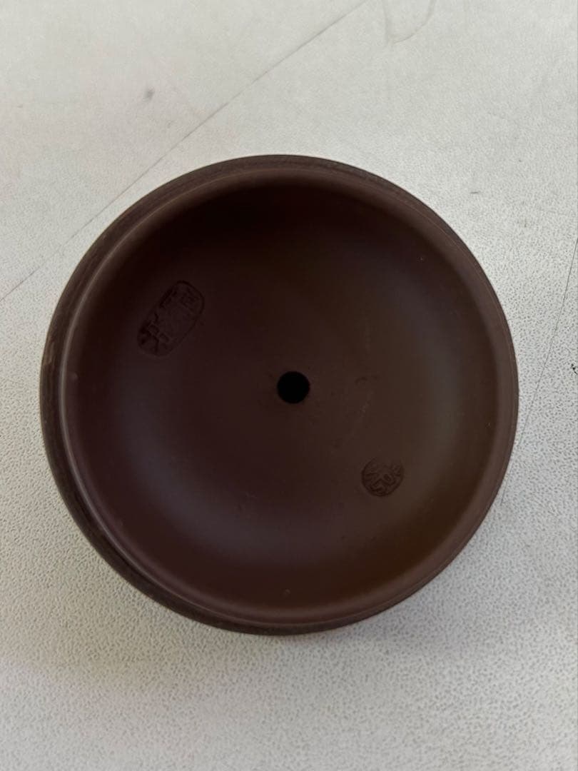 P98 中国 宜興紫砂　手彫梅模様 工芸急須 廃盤品　紫砂壺 手作り茶壺　茶道具