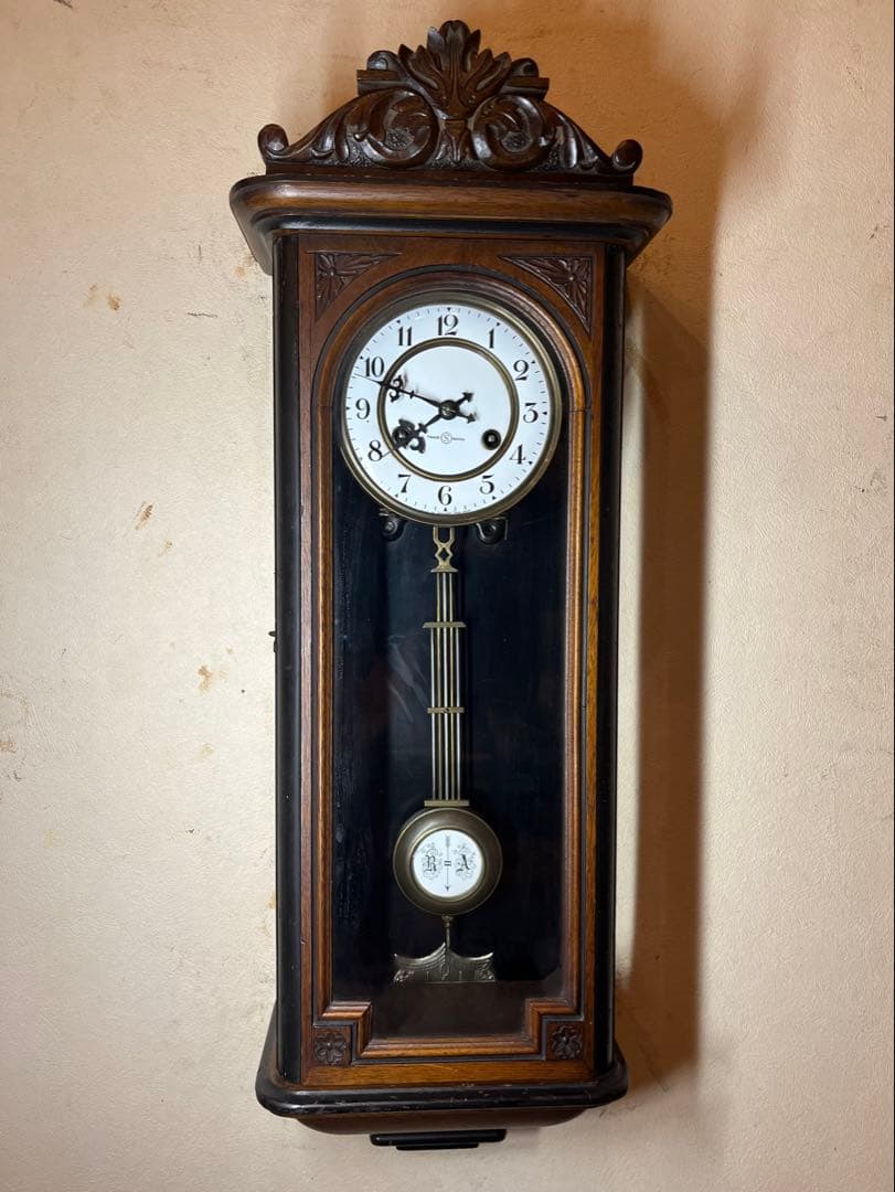 精工舎　角丸　柱時計　古時計　振子　ゼンマイ　ボンボン　レトロ　アンティーク時計