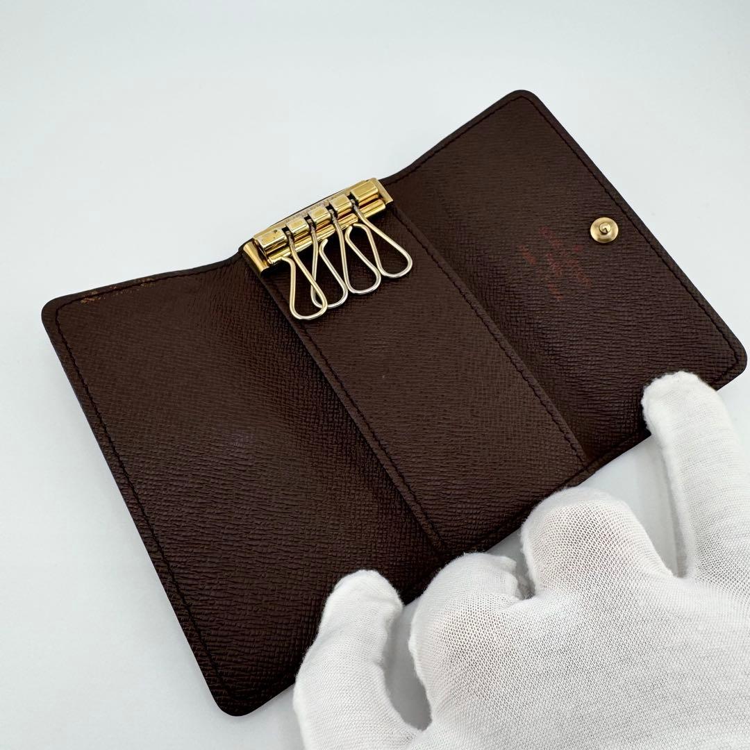 【極美品】ルイヴィトン ミュルティクレ4 キーケース 4連 ダミエ・エベヌ