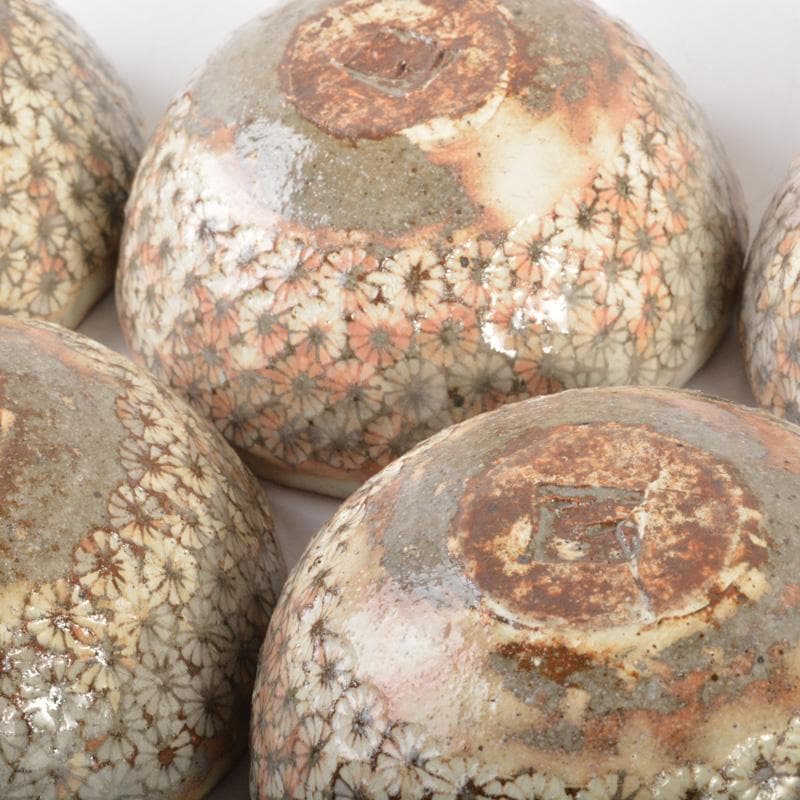 和食器　天翔窯　高橋佐門作　花文　小鉢　五客　共箱　C　6509