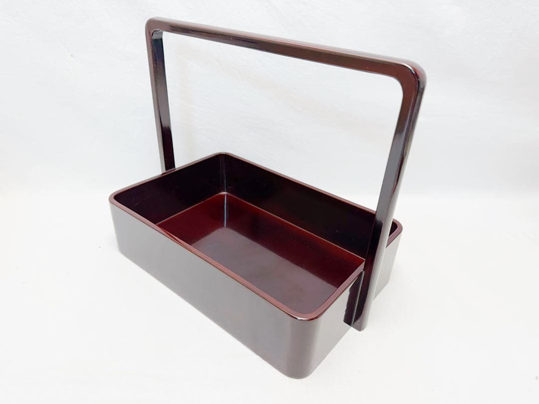 未使用 茶道具 木製溜塗 手持ち 煙草盆 莨盆 元箱