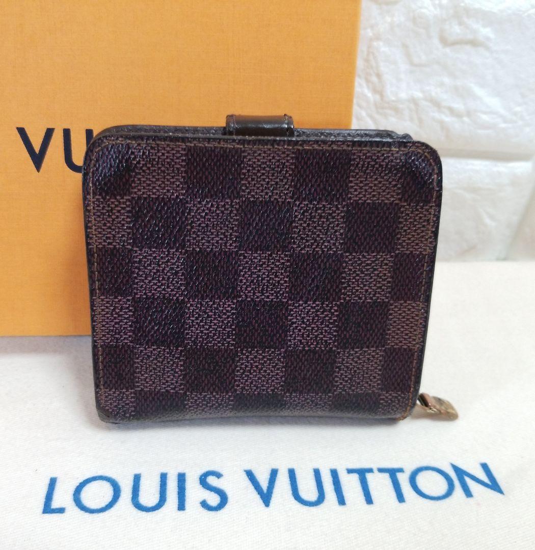 【ラオ】LOUIS VUITTON ダミエ エベヌ コンパクトジップ 二つ