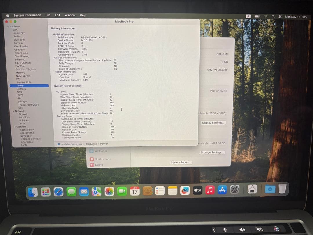 MacBook本体 MacBook Pro 2020 M1 8GB/512GB