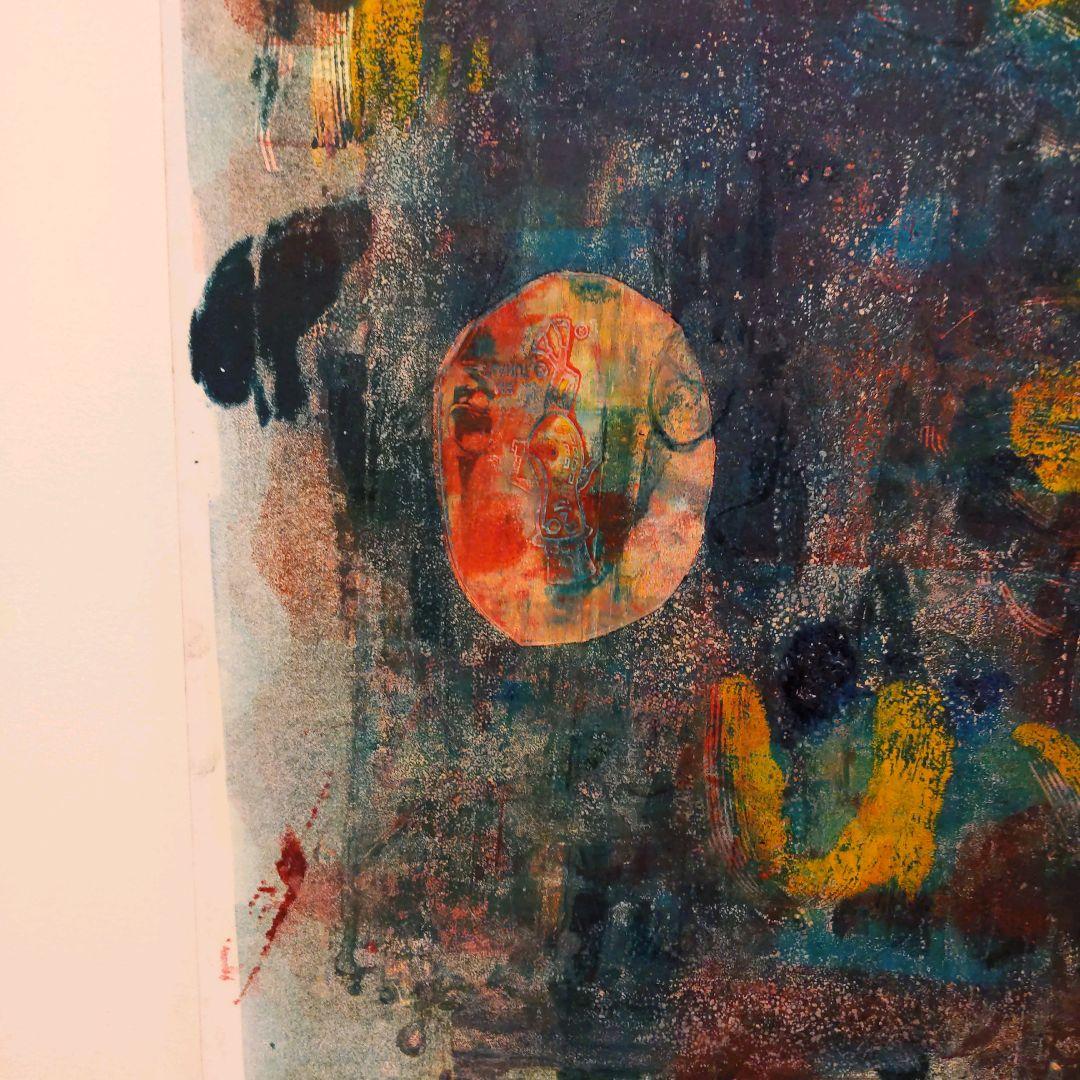 STREET Life 　ストリート・ライフ　　ペインティング　オイルインク　紙