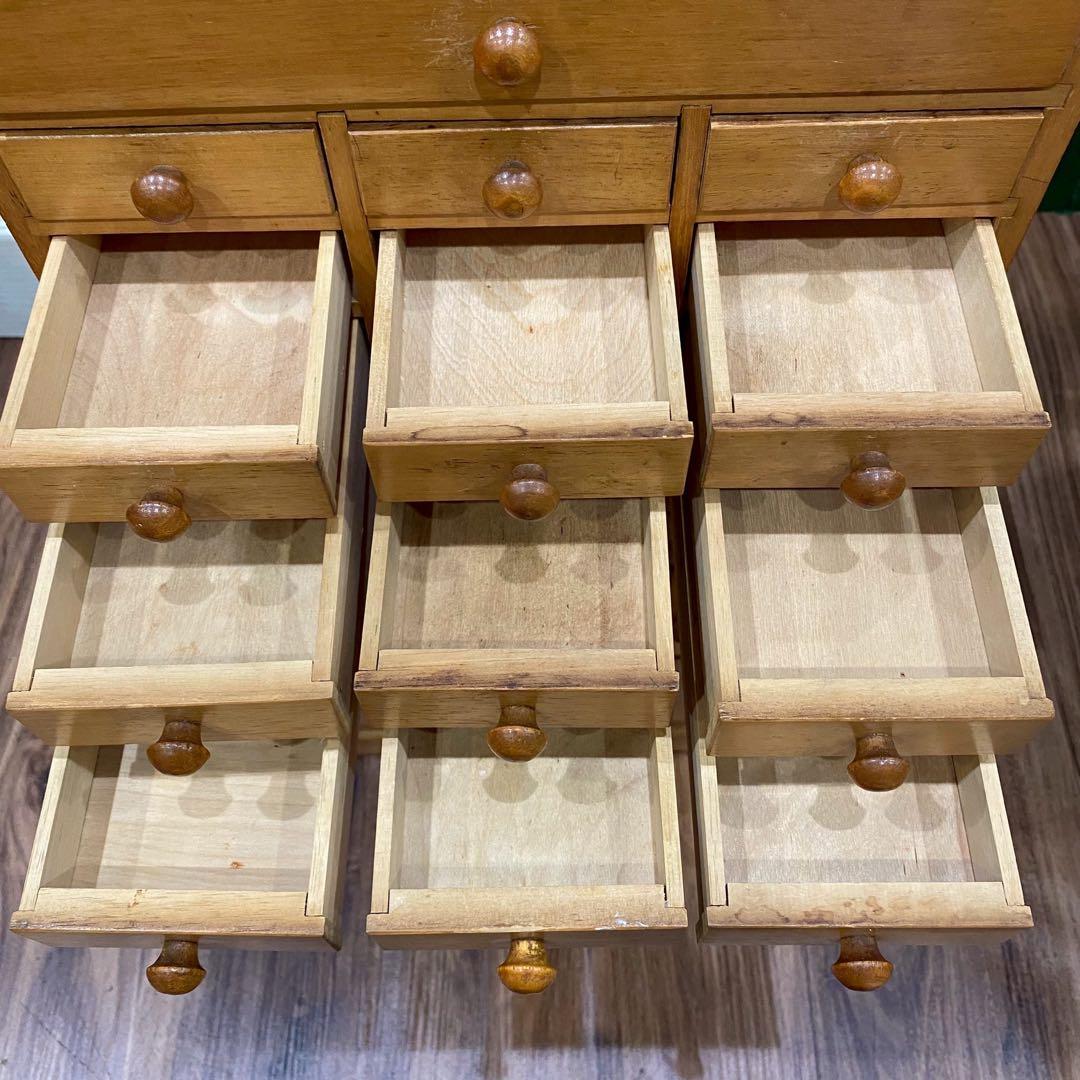 薬棚 薬箪笥 小引き出し 昭和レトロ 当時物 インテリア アンティーク 多収納