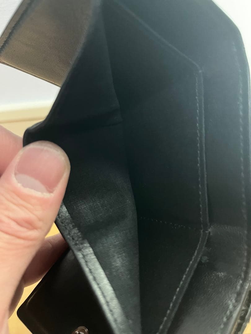 【難あり】BALENCIAGA ペーパーミニウォレットウォレット　クロコ型押し