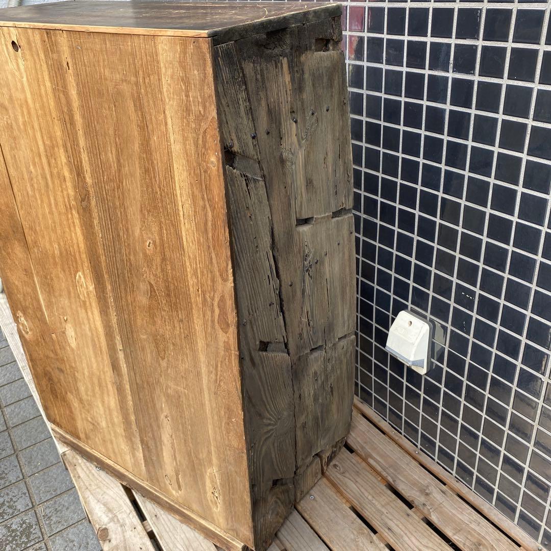 明治 時代箪笥 骨董品 四段 古民家 蔵出し 古家具 アンティーク 店舗什器