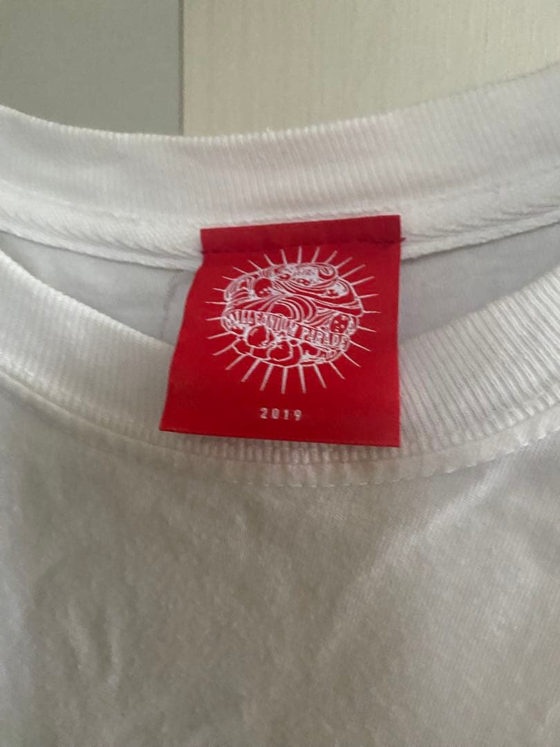 ミレパ　刺繍ホワイトTシャツ Mサイズ　2019年