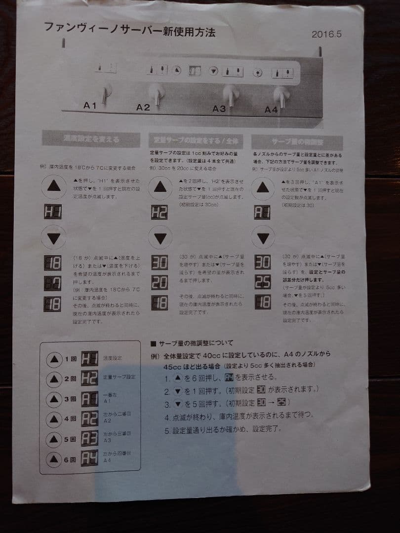 ファンビーノSC-4ワインサーバー2016年製品100v ishin
