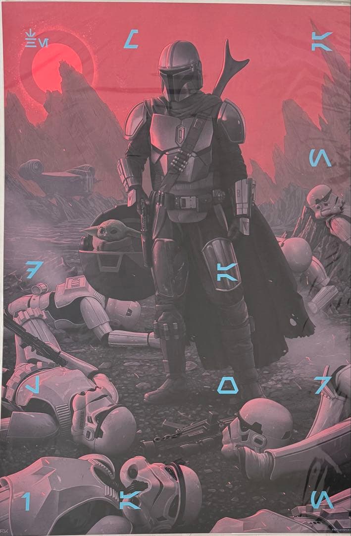 MONDO マンダロリアン　シルクスクリーンポスター