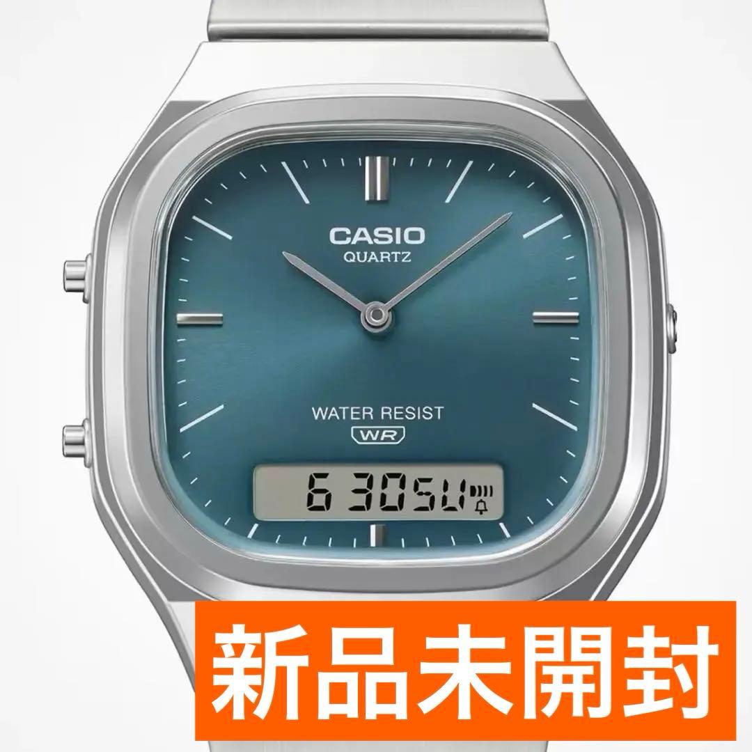 新品未開封】カシオ AQ-240E-3AJF 希少ブルーグリーン 国内正規品
