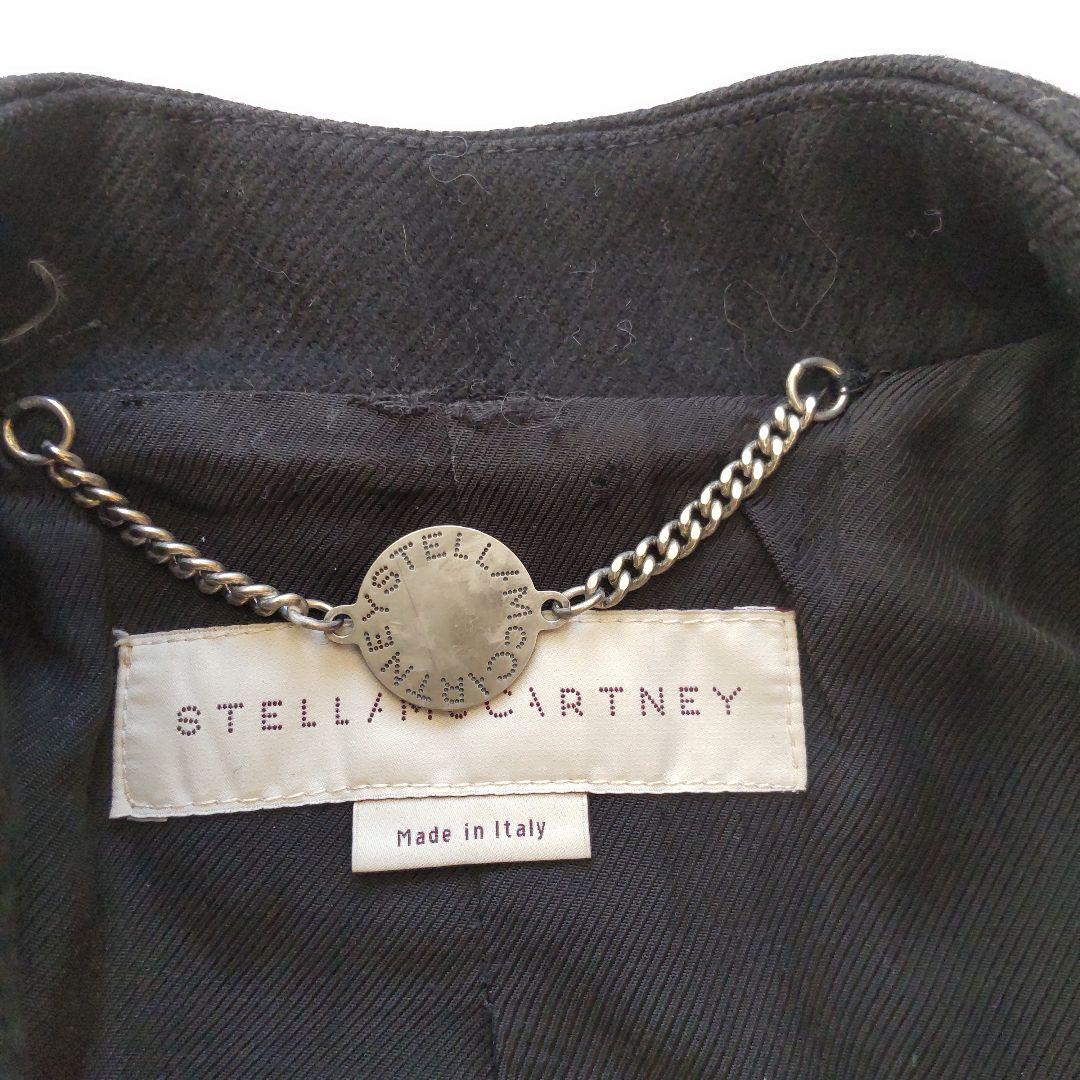 美品 ステラマッカートニー 定番 ダブル チェスターコート ブラック 38