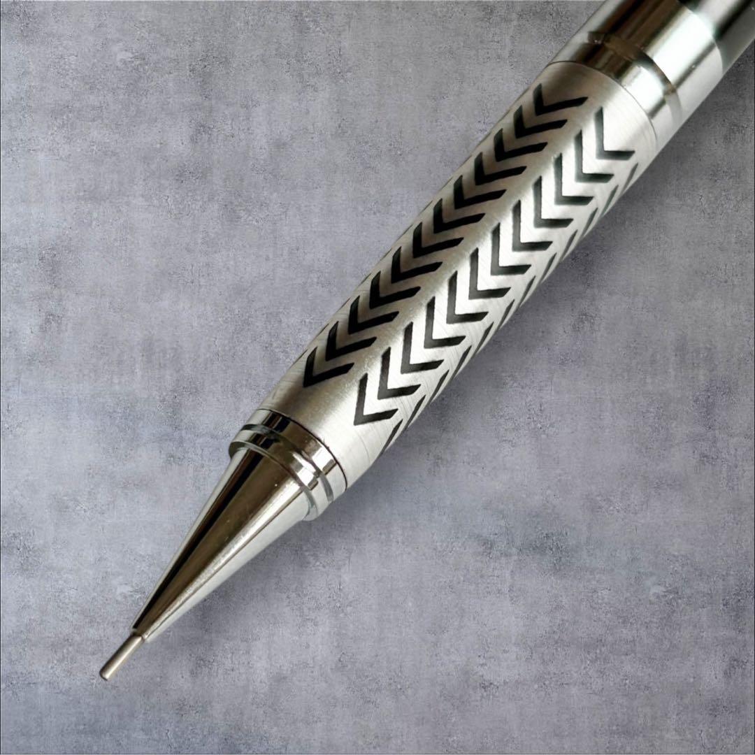 【希少】プラチナアングル ボディーノック式 シャープペンシル0.5mm蝕刻　廃盤