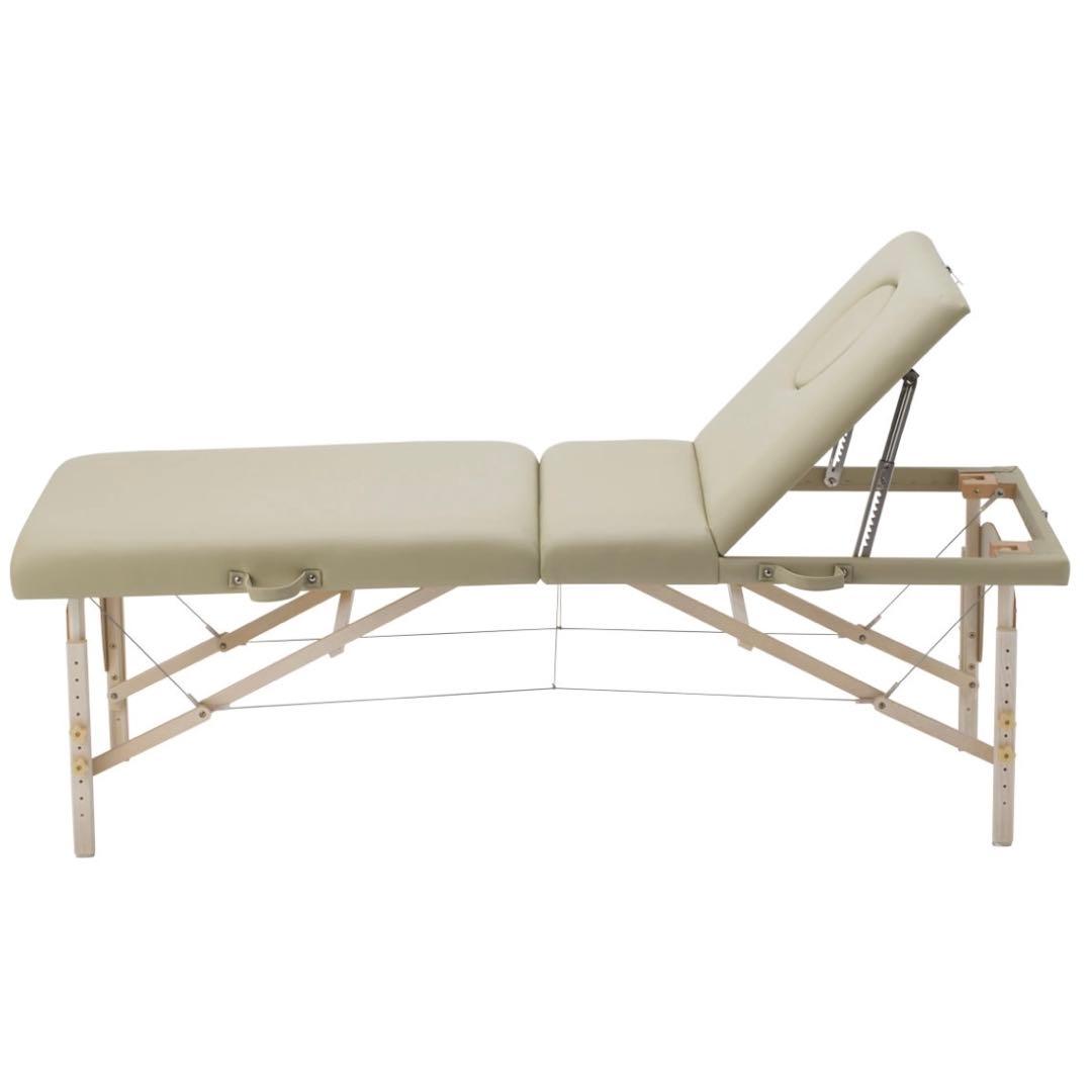 折りたたみベッド リクライニング機能付き ベージュ