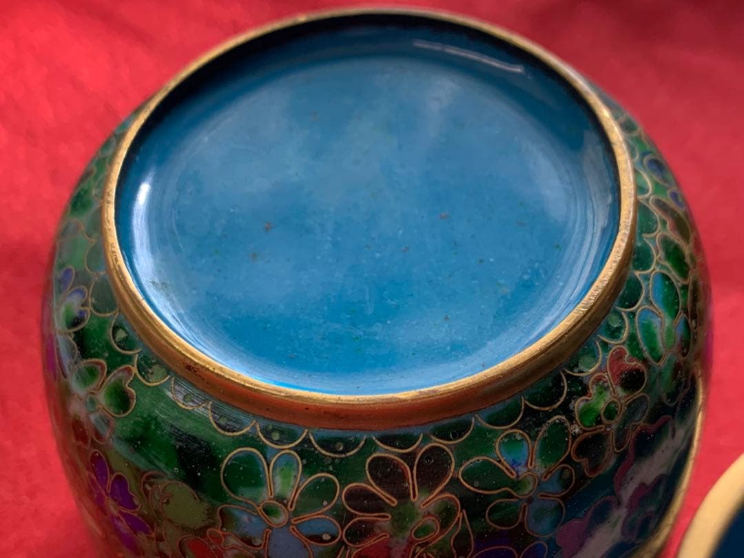 七宝焼棗　景泰藍