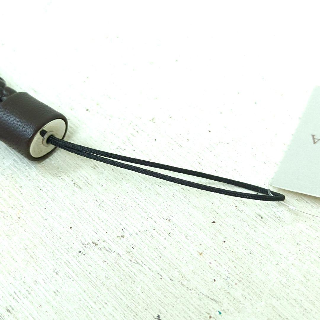 ボッテガヴェネタ レザー スマートフォンストラップ ブラウン シルバー925