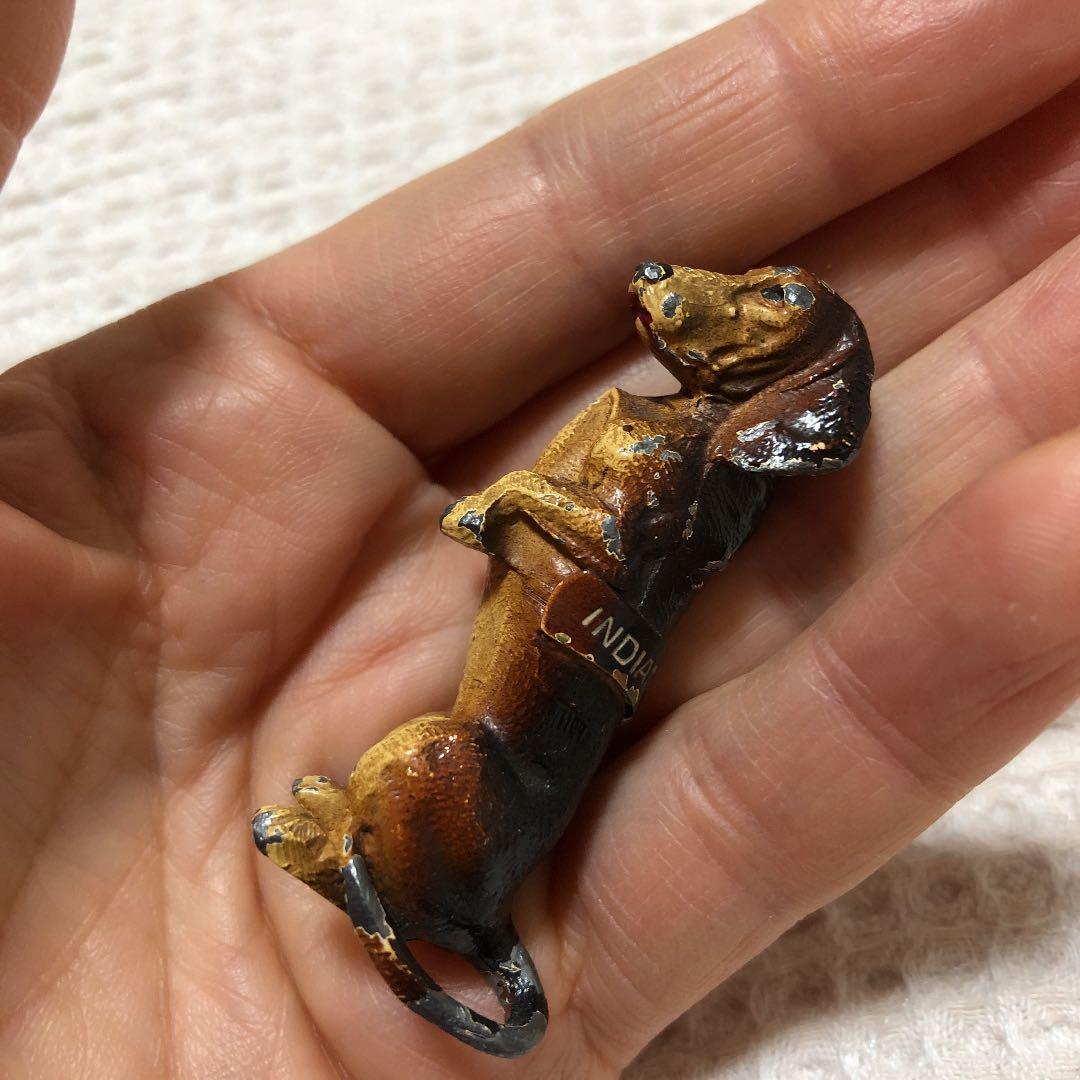 アンティーク　犬　オブジェ　ダツクスフント
