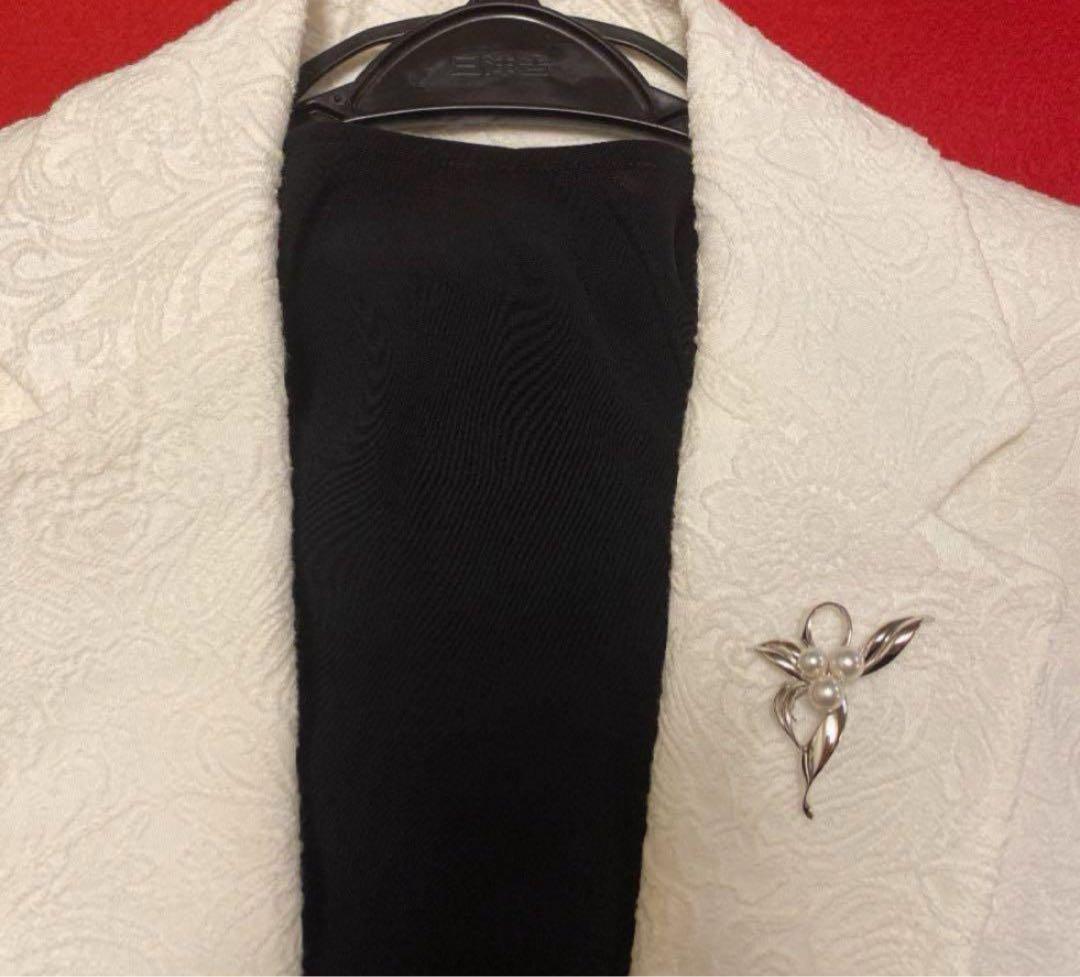 ミキモトシルバーパールブローチ ☆３珠☆現行完売品☆