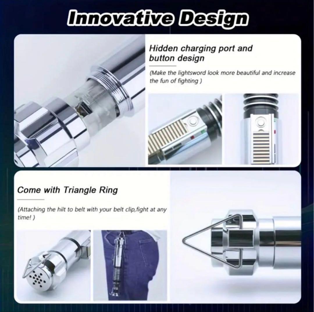 RGBライトセーバー 充電式 サウンド付き ルーク風モデル
