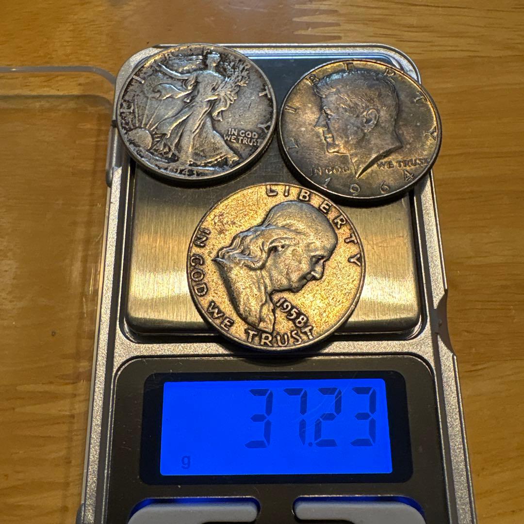 アメリカドル銀貨8種類 1943年製　ウォーキングリバティ