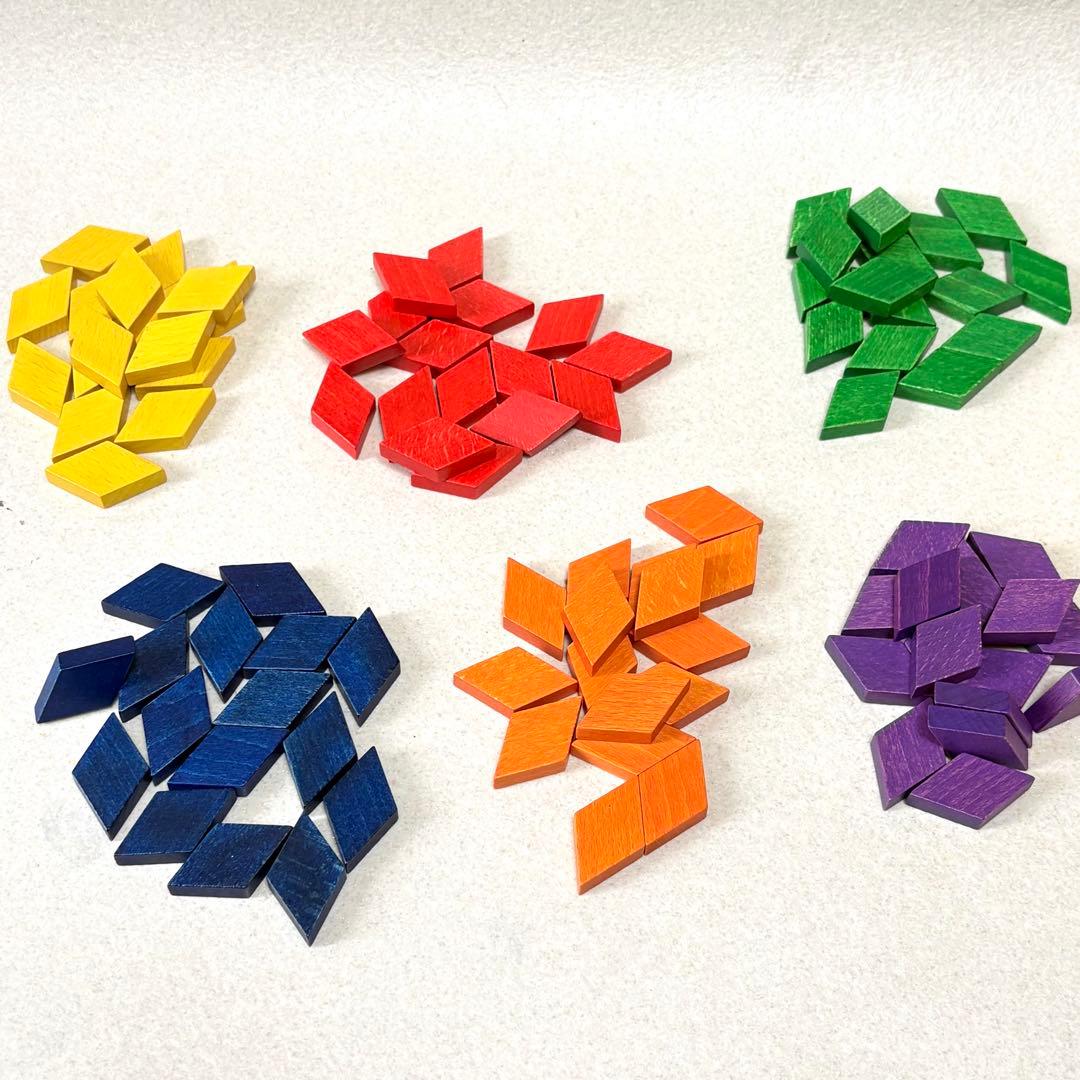 美品 ドイツ デュシマ社 クァルテット モザイク 積み木 木のおもちゃ