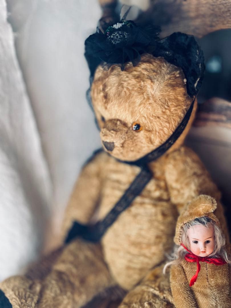 +..。*大きなスーティーベア　ヴィンテージ ベア　アンティークベア..。*゜+